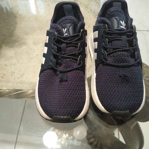 Dark blue , and white adidas
